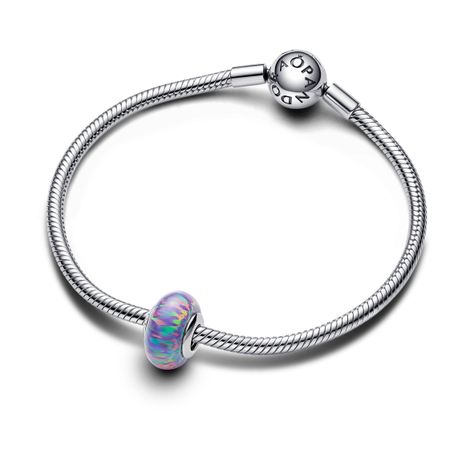 Gift set Pulsera con Dije Opalo Morado Opalescente-0