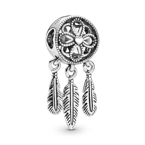 Charm en Plata Cazador Espiritual de Sueños -0