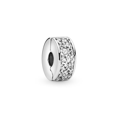 Clip en Plata con Agarre de Silicona Elegancia Brillante -0