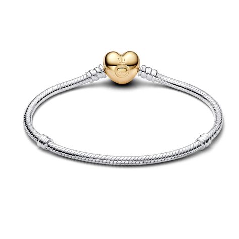 Brazalete Cadena de Serpiente Broche Corazón en Shine-1