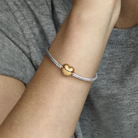 Brazalete Cadena de Serpiente Broche Corazón en Shine-2