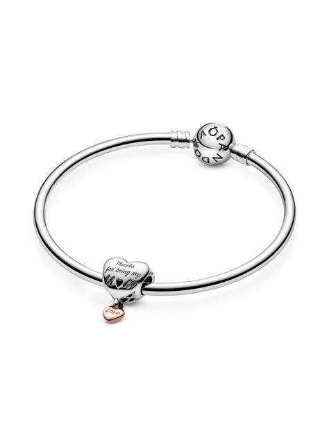 Charm Corazón Yo Te Amo Mamá Recubrimiento en Oro Rosa-1