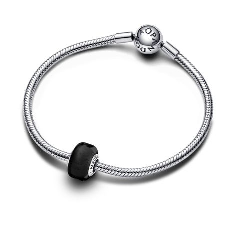 Charm Mini Cristal de Murano Negro-2
