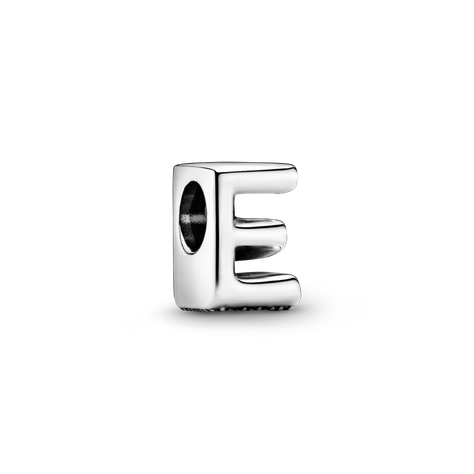Charm en Plata Letra E -0