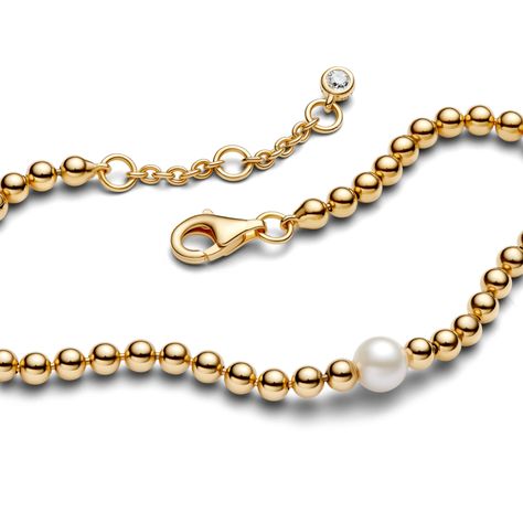 Brazalete Cuentas y Perlas Cultivadas de Agua Dulce-1