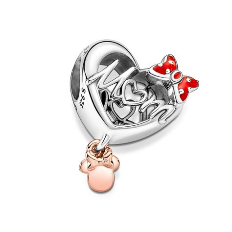 Charm Corazón de Mamá con Minnie Mouse de Disney Sin piedra Talla única-0
