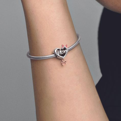 Charm Corazón de Mamá con Minnie Mouse de Disney Sin piedra Talla única-1