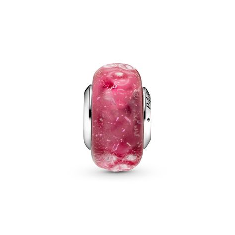 Charm de Cristal Murano Rosa Fantasía de Ondas Sin piedra Talla única-0