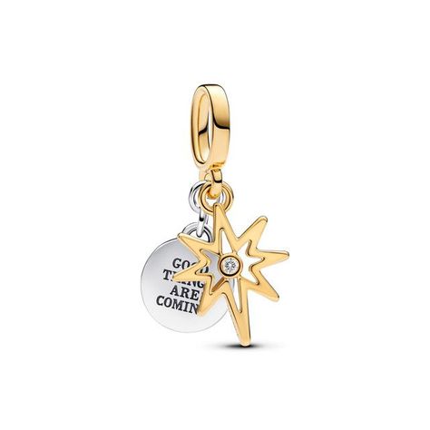 Charm Colgante Grabable Estrella Polar Diamante Sintético -0