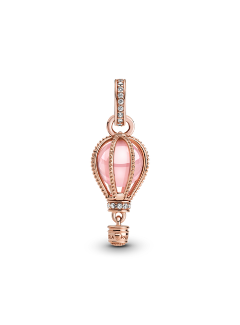 Charm Colgante Globo Aerostático Rosa Resplandeciente-1