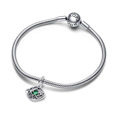 Charm Plata Marvel Doctor Strange Ojo Agamotto Cristal Verde-2