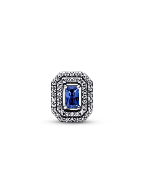 Charm Plata Timeless Atemporal Azul Chispeante Cristales Azules-0