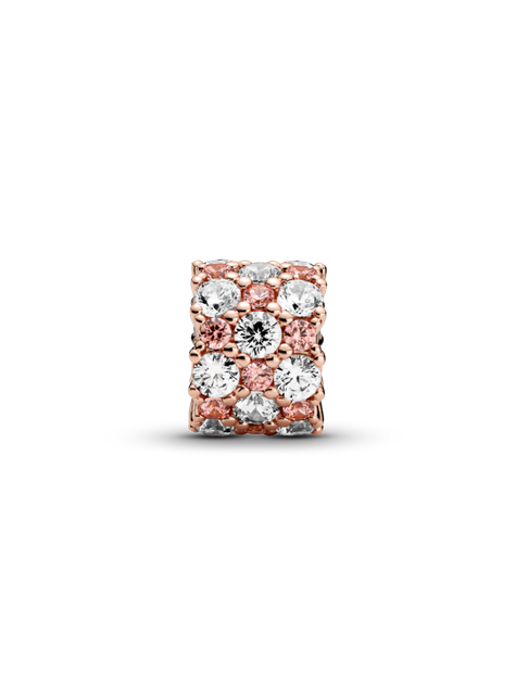 Charm Brillo Recubrimiento en Oro Rosa y Transparente-0