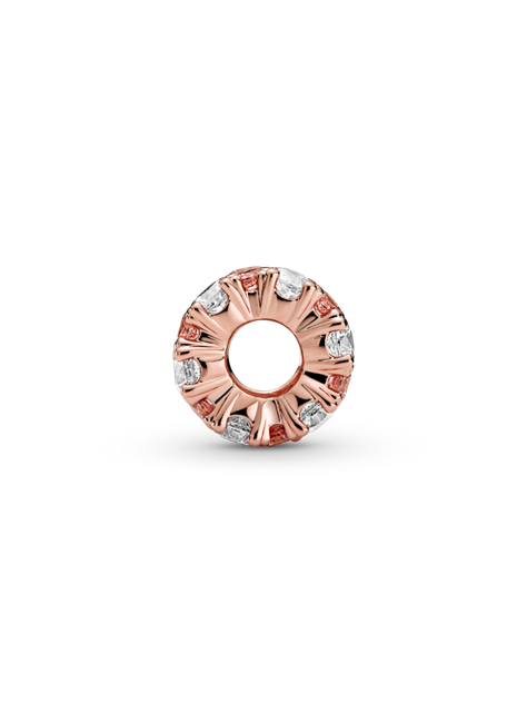 Charm Brillo Recubrimiento en Oro Rosa y Transparente-1
