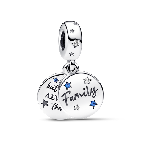 Dije Colgante en Plata Amor de Familia Piedras Mixtas-0