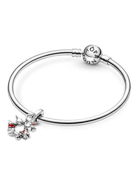 Charm Plata Disney Mickey Mouse y Minnie Mouse Besando -1