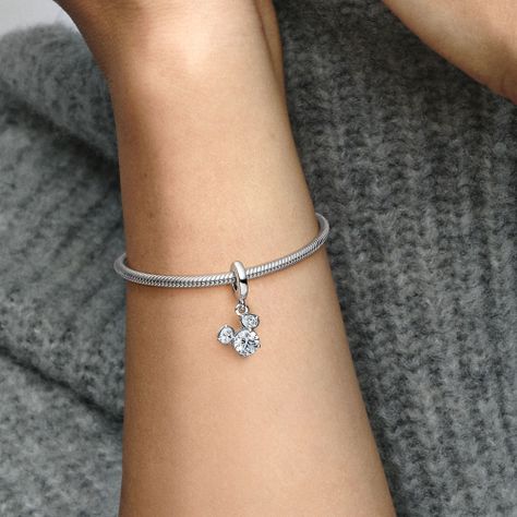 Charm Colgante Silueta Cabeza Brillante Mickey Mouse-2