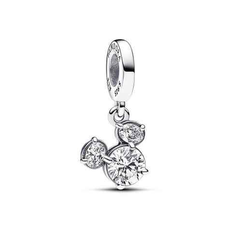 Charm Colgante Silueta Cabeza Brillante Mickey Mouse-1