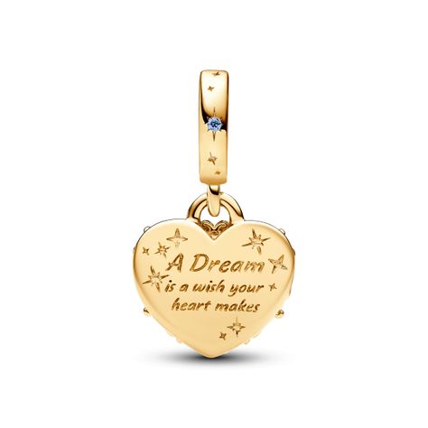 Charm Colgante Doble Carroza y Corazón de Cenicienta de Disney-1