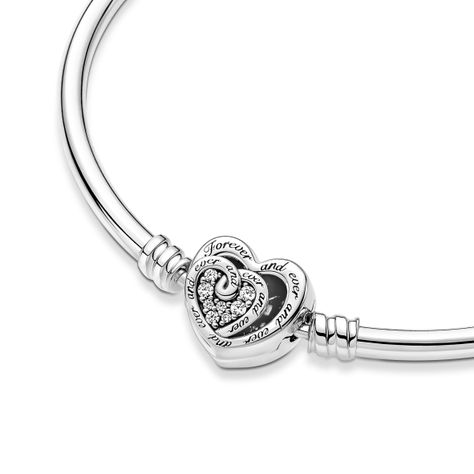 Brazalete Rigido Broche De Corazones Entrelazados Infinitos-1