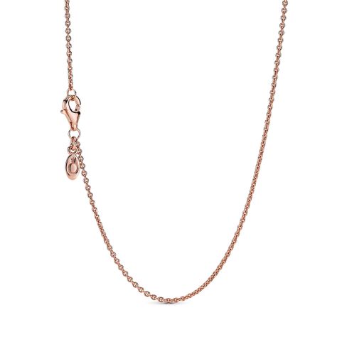 Collar Cadena Clásica Recubrimiento en Oro Rosa-0