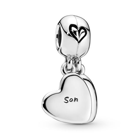 Charm Colgante Corazón Dividido Madre E Hijo Sin piedra Talla única-1
