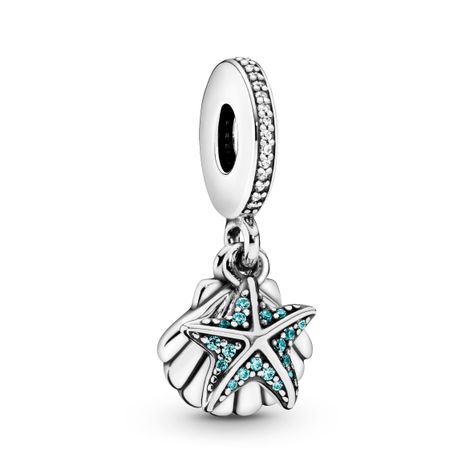 Charm Colgante Estrella y Concha de Mar-0