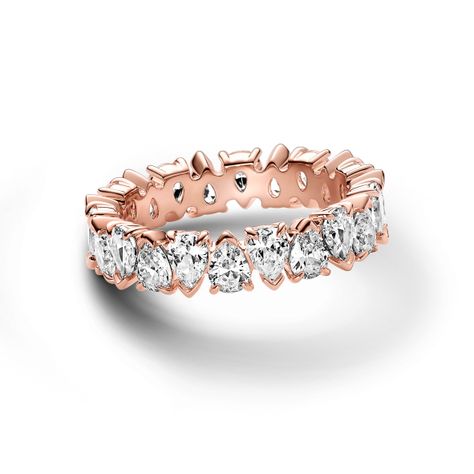 Anillo en Rose Brillos Alternos-0
