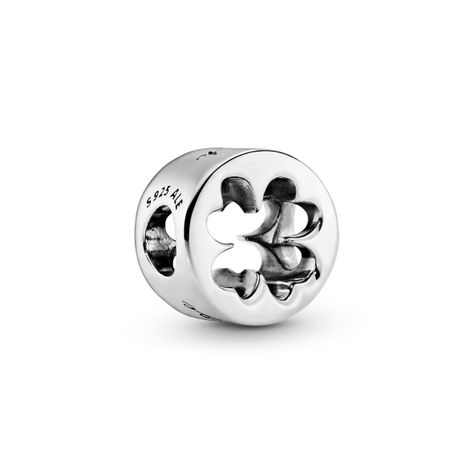 Charm Trébol de Cuatro Hojas Suerte y Valentía -0