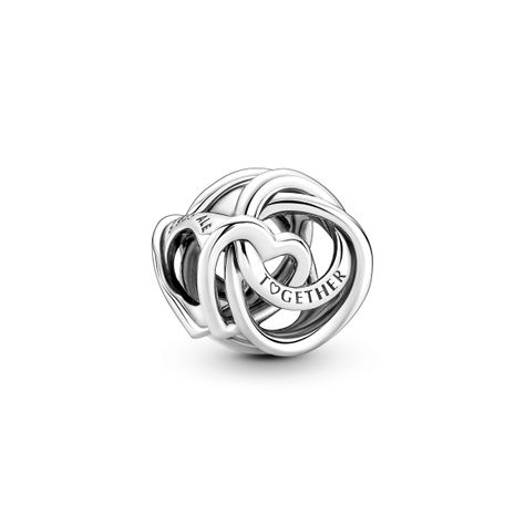 Charm en Plata Familia Siempre Rodeada de corazón-0