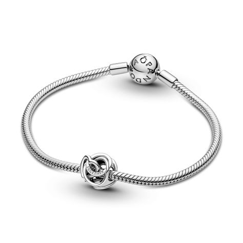 Charm en Plata Familia Siempre Rodeada de corazón-2