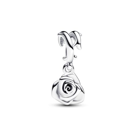 Charm Colgante en plata Rosa Floreciente-0