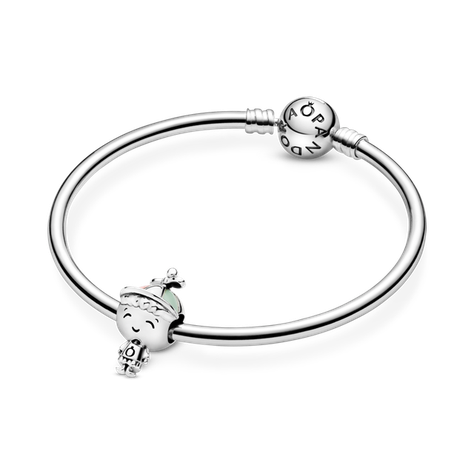 Charm Plata Niño con Sombrero de Helicel Rosa Verde y Blanco-0