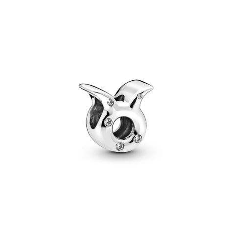 Charm del Zodíaco Tauro Resplandeciente Zirconia cúbica Talla única-0
