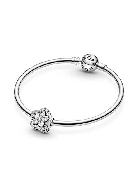 Charm en Plata Brillante Copo de Nieve en Pavé -1