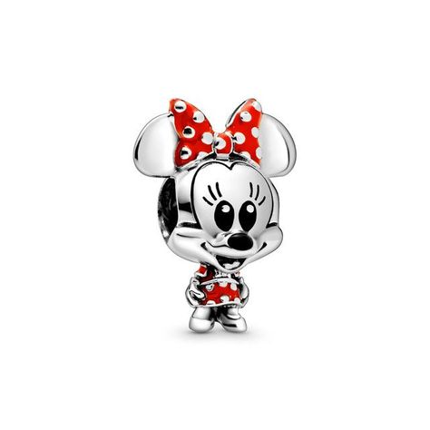 Charm en Plata Disney Minnie Mouse Vestido y Moño de lunares -0
