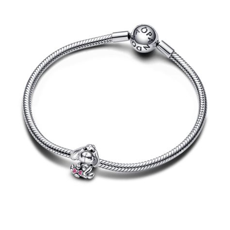 Charm Plata Disney Winnie the Pooh Rojo y Negro-1