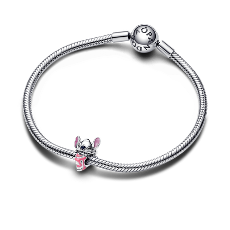 Charm en Plata Tarta de cumpleaños de Disney Stitch-1