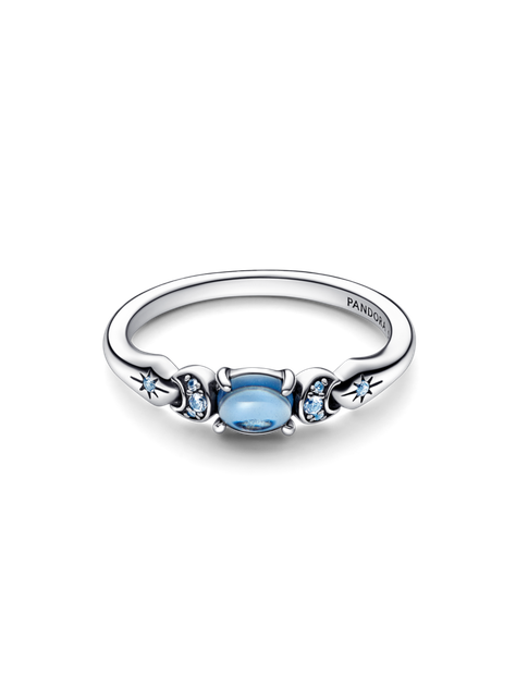 Anillo en Plata  Disney Aladdin Princesa Jazmin Cristales -1