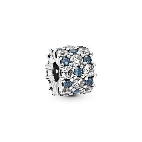 Charm Brillo Azul Y Transparente Piedras mezcladas Talla única-0
