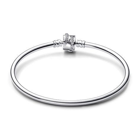 Brazalete Rigido en Plata Estrella Fugaz Brillante -0