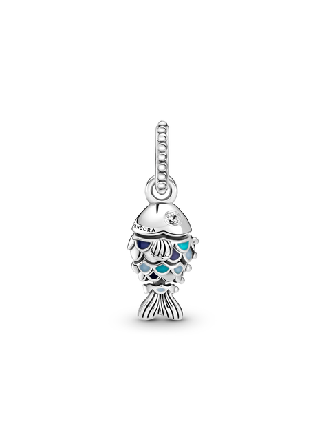 Charm Colgante Pez con Escamas Azules-0