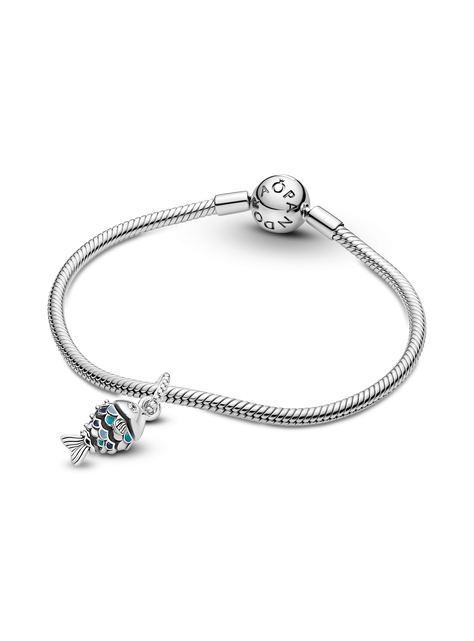 Charm Colgante Pez con Escamas Azules-1
