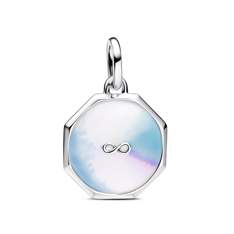 Charm en Plata Medallon Infinito Esmaltes Diversos-0