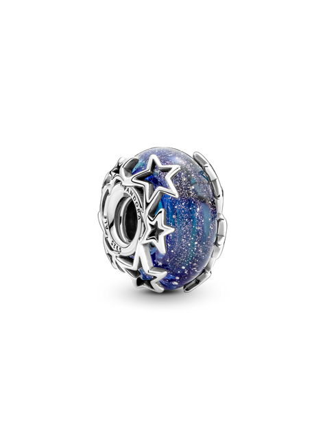 Charm Cristal de Murano en Plata Galaxia & Estrella-0