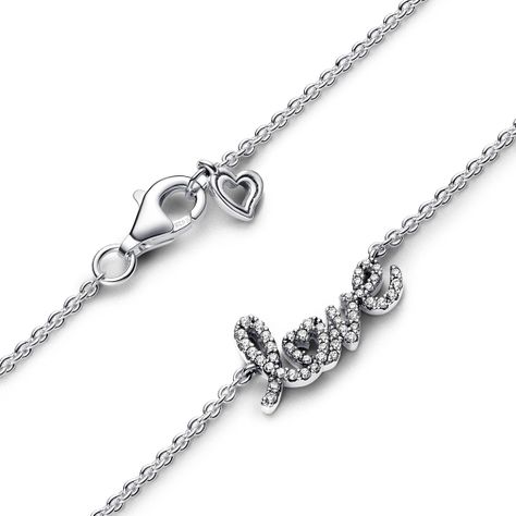 Collar Love Escrito a Mano Brillante-1