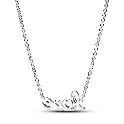 Collar Love Escrito a Mano Brillante-2