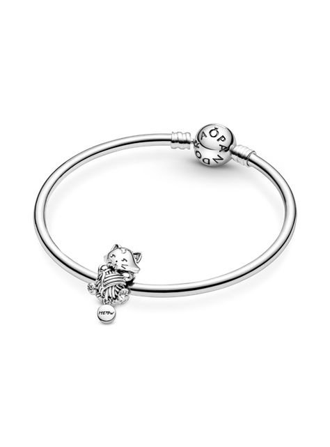 Charm en Plata Gatito y Bola de Estambre-0