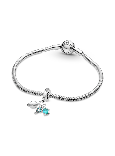 Charm Colgante Triple Pescado, Tortuga de Mar y Concha-1