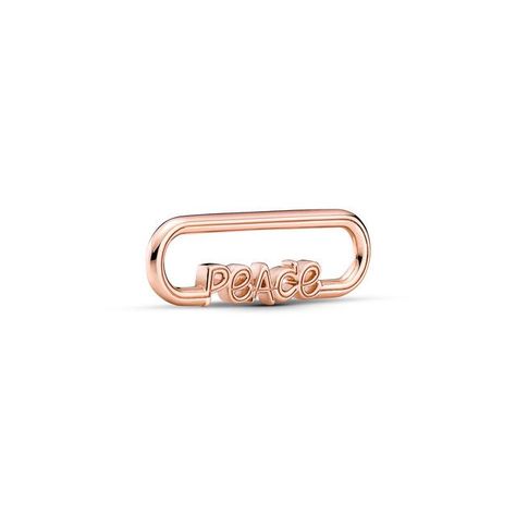 Charm Eslabón Con La Palabra Paz en Rose Pandora Me-0